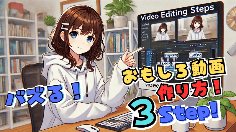 おもしろ動画編集3ステップ