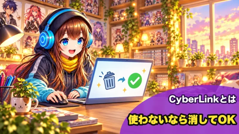 使わないCyberLinkのソフトは消してよい