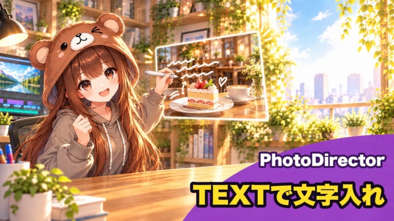PhotoDirectorで写真に文字を入れる