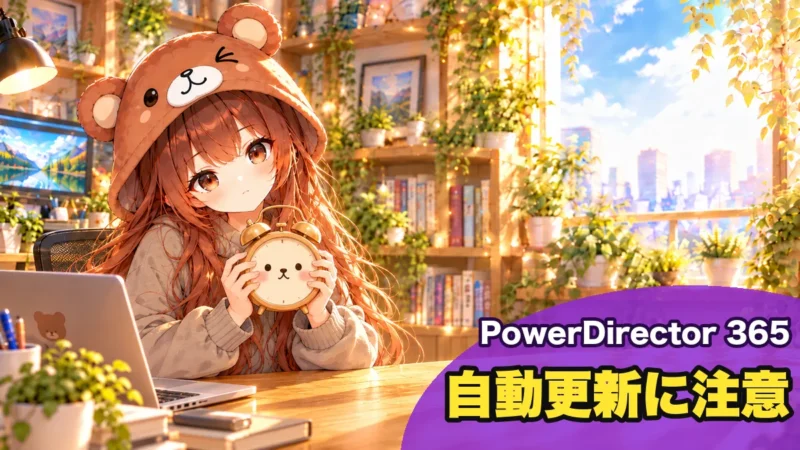PowerDirector 365の自動更新に注意