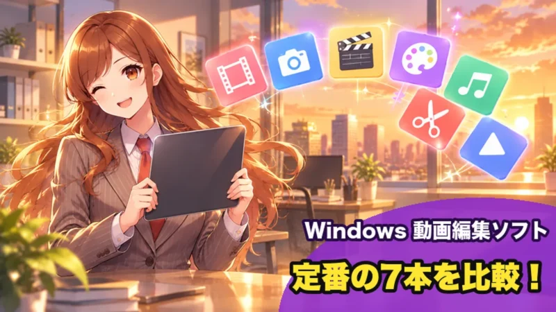 Windowsにおすすめの定番の動画編集ソフト7本を比較