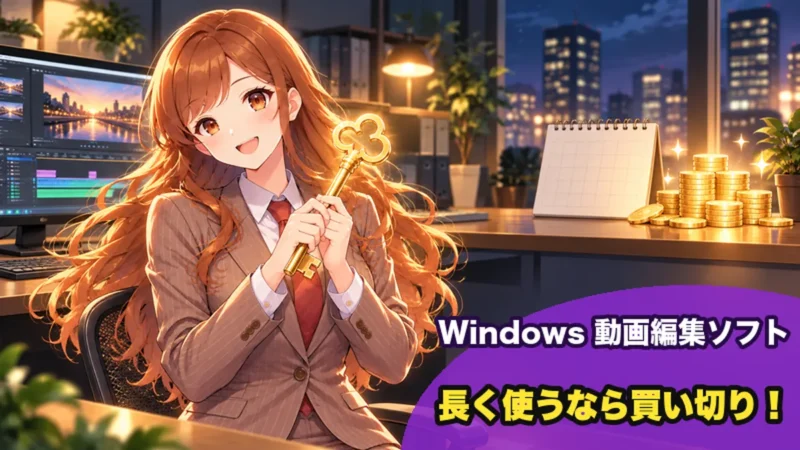 長く使うならWindowsの動画編集ソフトは買い切りが得