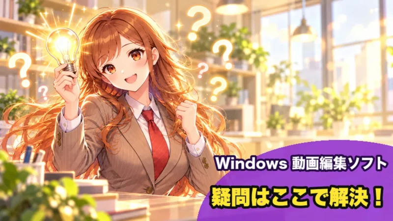 Windowsの動画編集ソフトの疑問はここで解決