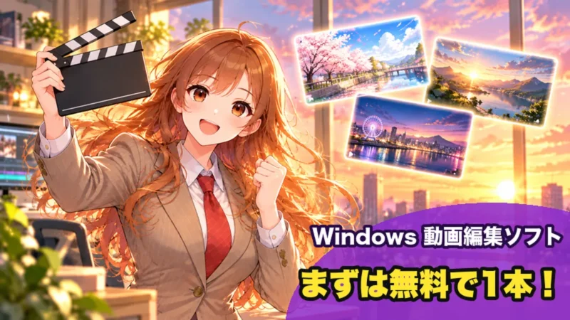 まずは無料のWindows動画編集ソフトで1本作ってみよう