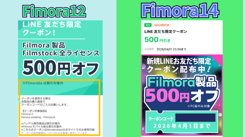 実際のLINEクーポン