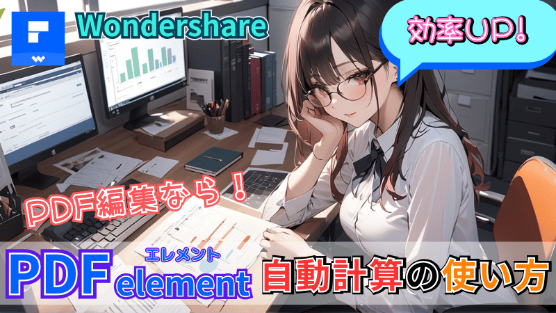 PDFelementの自動計算の手順