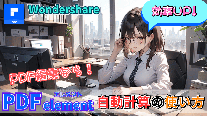 PDFelementの自動計算フォーム
