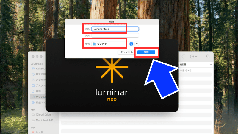 Luminar Neoカタログを保存