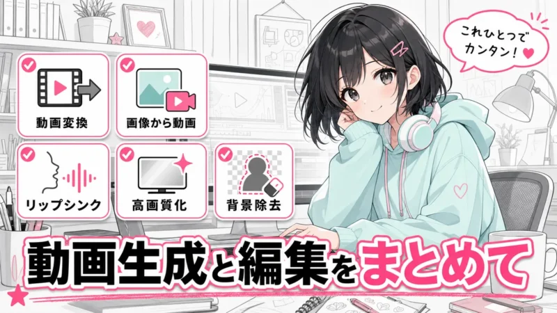 DomoAIで動画生成や画像編集を行うイメージ