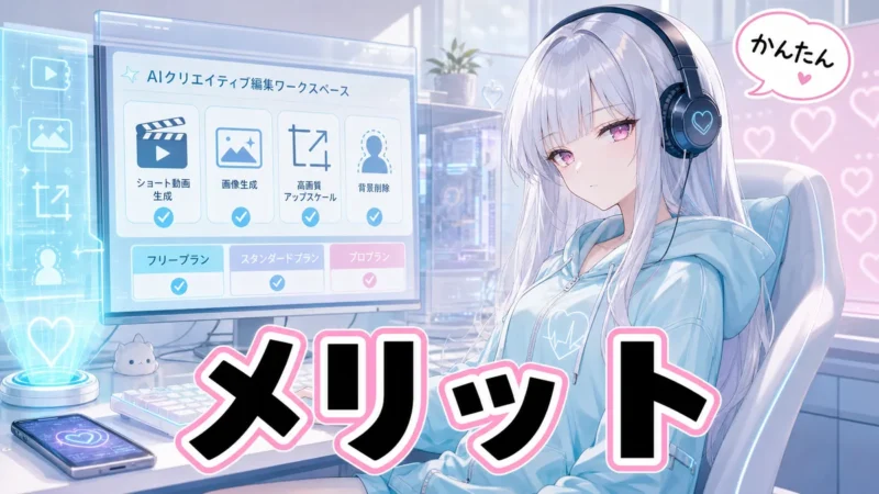 DomoAIのメリットを示す動画制作ワークフロー