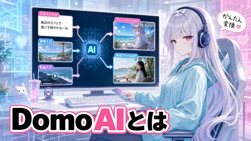 DomoAIで動画生成を行う画面イメージ