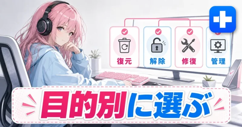 目的別にDr.Foneのプランを選ぶ導線を示すバナー