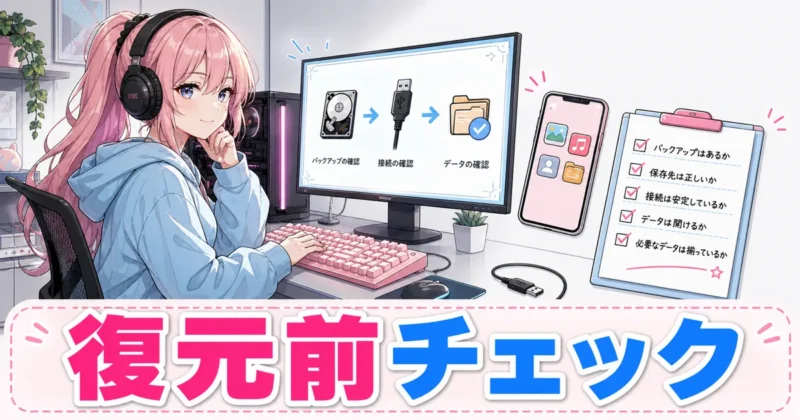 Dr.Foneでデータ復元前に確認する準備項目のバナー