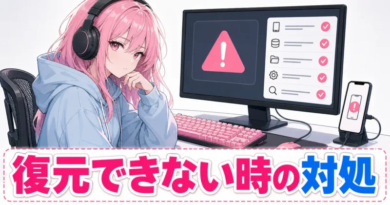 Dr.Foneで復元できない時の対処法を示すバナー