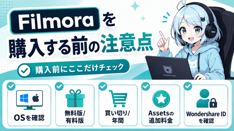 Filmora購入時の注意点まとめ