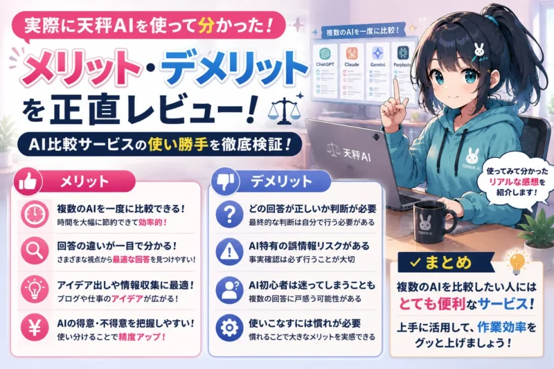 天秤AIのメリットとデメリット