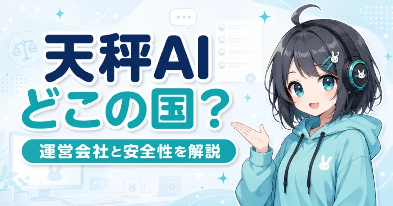 天秤AIはどこの国のサービスかを確認するイメージ