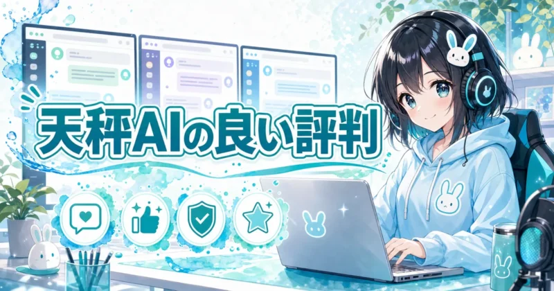 天秤AIの良い評判や便利さを表すイメージ