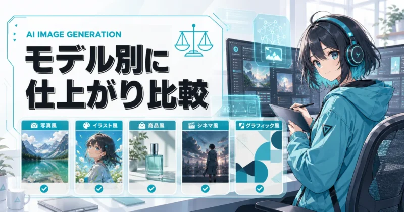 天秤AIで使える画像生成AIモデルを比較するイメージ