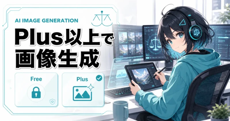 天秤AI画像生成の料金とプランを確認するイメージ