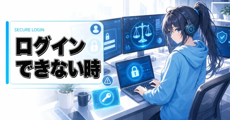 天秤AIにログインできない時の対処イメージ