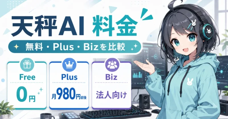 天秤AIの料金を徹底解説（無料版・Plus・Bizの比較）