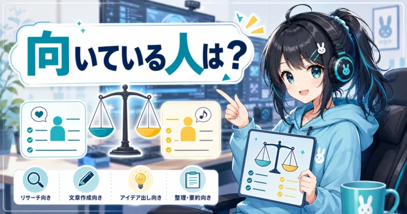 天秤AIが向いている人を示す画像