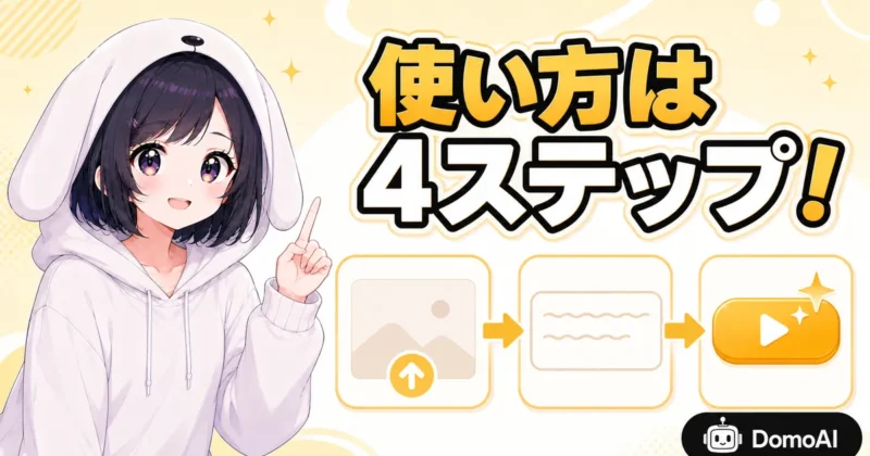 DomoAIでFrames to Videoを使う手順は4ステップ