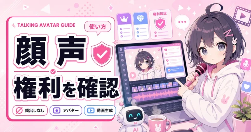 顔出しなしAIアバター動画の商用利用と権利の注意