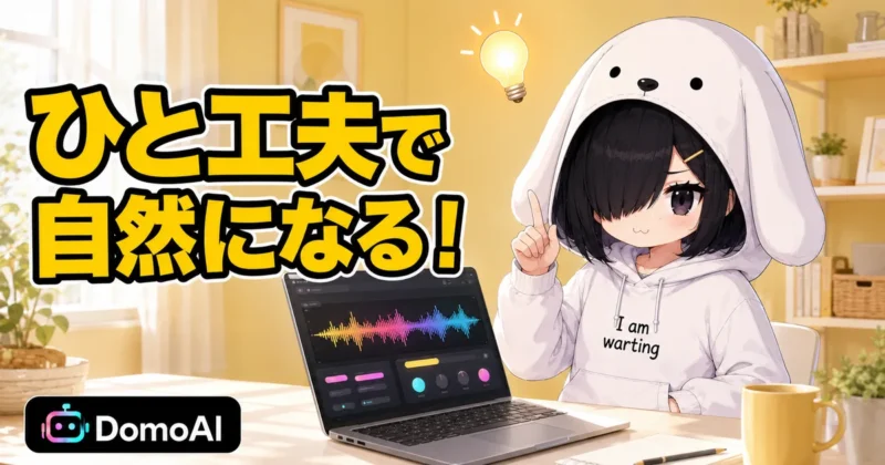 違和感のないAI音声を作るコツはひと工夫