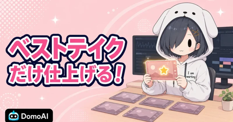 DomoAIで綺麗に仕上げるコツはベストテイクだけアップスケールすること