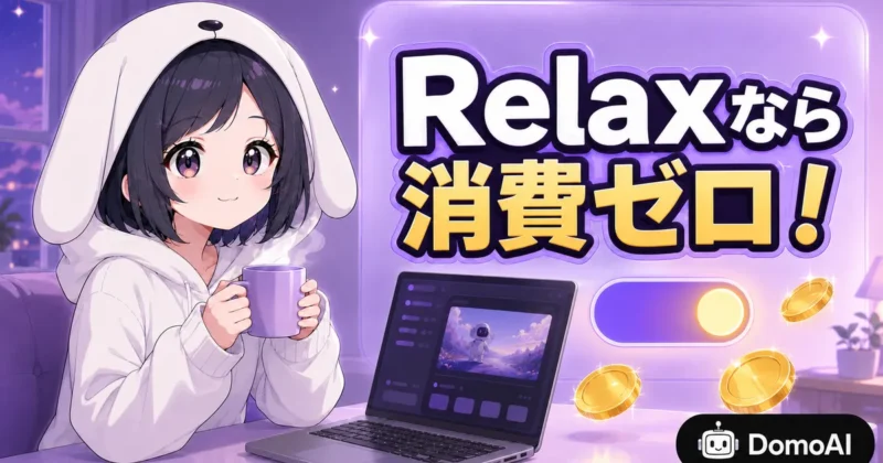 DomoAIのVideo to Videoの消費クレジットとRelaxモード