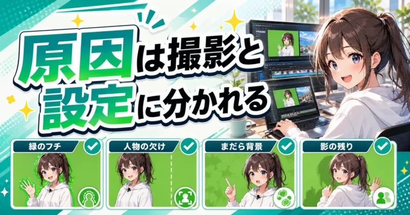 クロマキーが抜けない原因を撮影と設定で切り分けるバナー