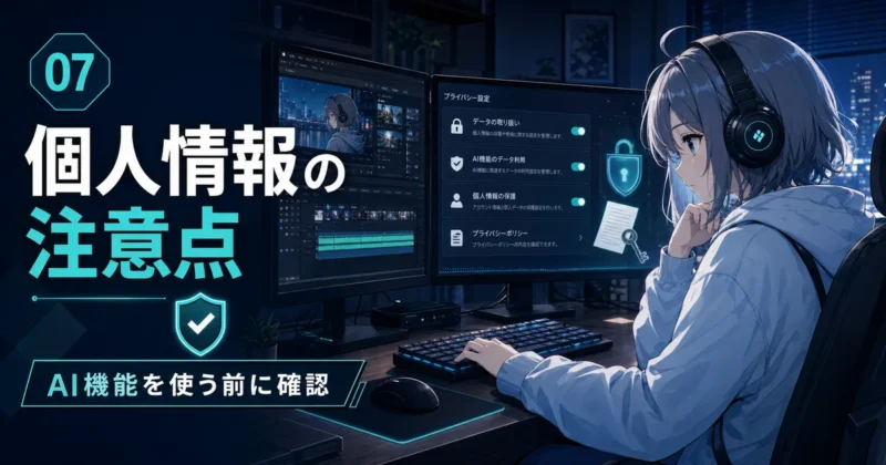 Filmoraの個人情報とAI機能利用時の注意点