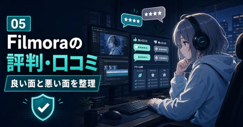Filmoraの評判と口コミを良い面と悪い面で整理