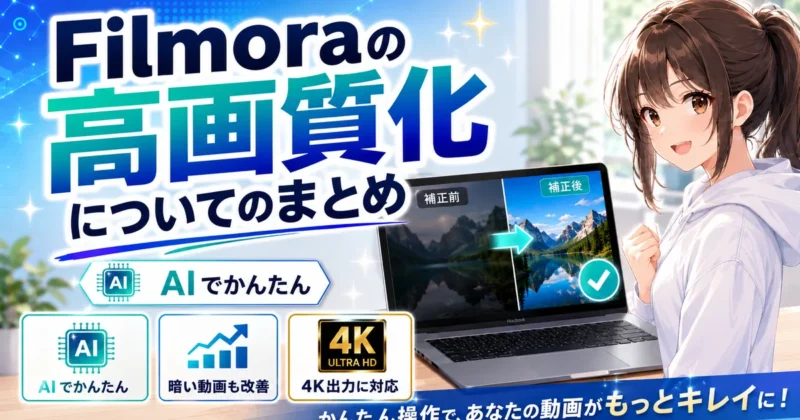 Filmoraの高画質化についてのまとめ