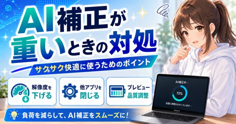 AI動画補正が重いときの確認ポイント