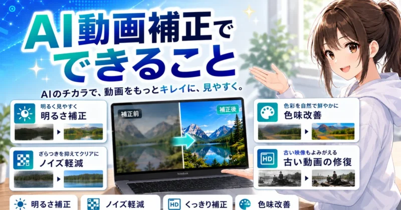 AI動画補正で改善できる動画の種類