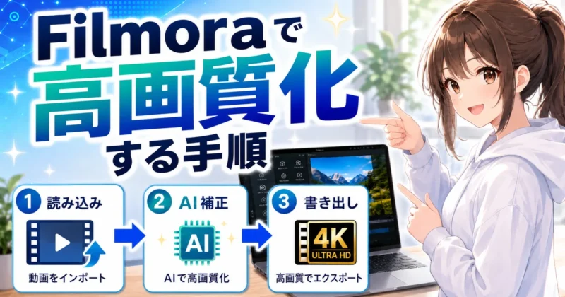 Filmoraで動画を高画質化する手順