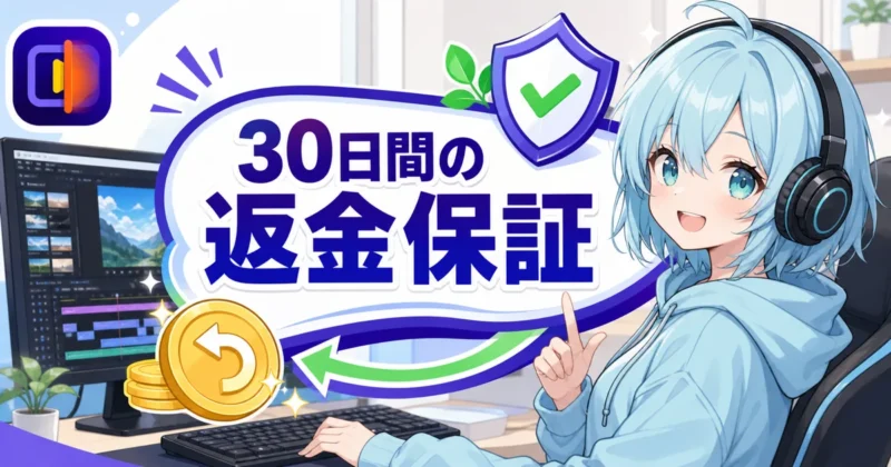 VikPeaを解約した後の返金保証と条件を示すバナー