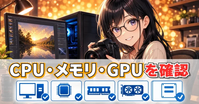 Windows版Luminar Neoの動作環境を確認するイメージ