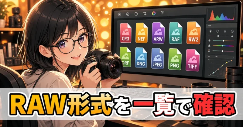 Luminar Neoの対応RAW形式と画像形式を整理するイメージ