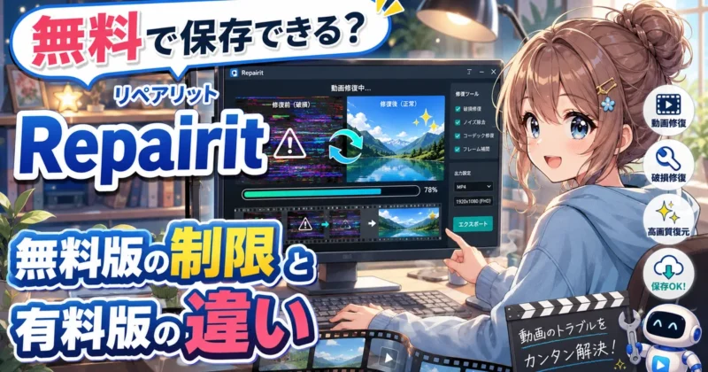 Repairit(リペアリット)無料版の制限と有料版との違い