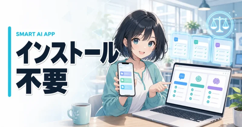 PCブラウザで天秤AIを使うイメージ