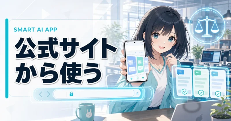 スマホで天秤AI公式サイトにアクセスする導線