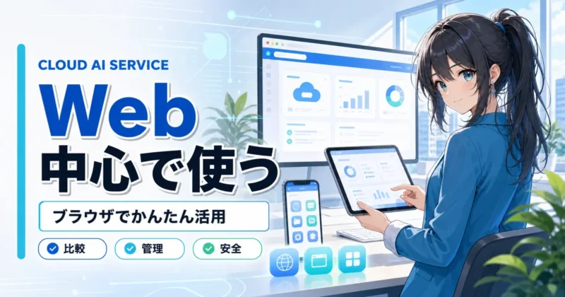 天秤AIをスマホやPCのWebとPWAで使うイメージバナー