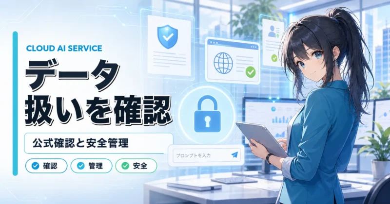 天秤AIの安全性とデータの扱いを示すバナー