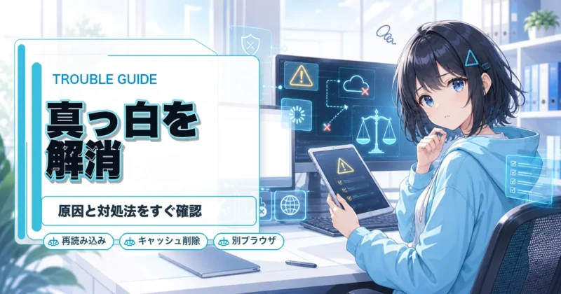 天秤AIの画面が真っ白な時の対処法