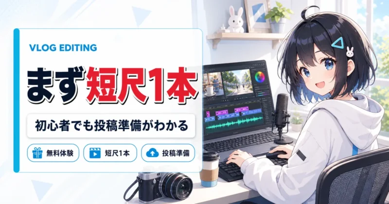 無料体験から短いVlogを1本作る始め方の画像