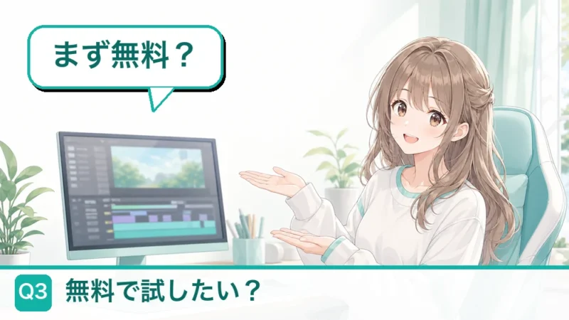 Q3 無料で試したい?